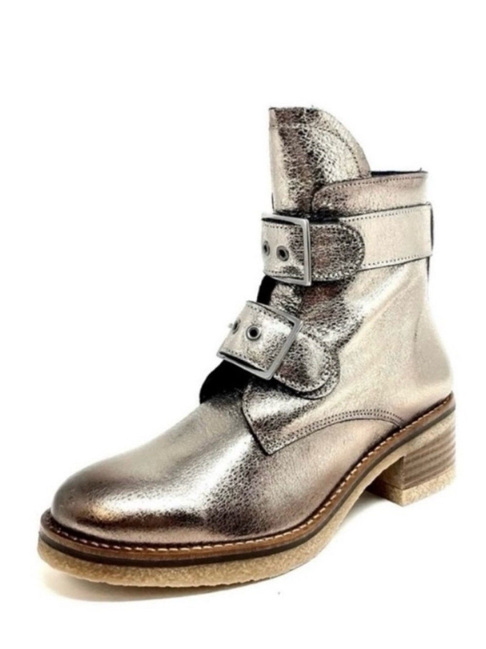 NEW Eric Michael Gold
Justina Buckle Ankle Boots, Sold Out, US Size 7.5